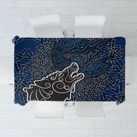 Viking Wolf and Valknut Tablecloth Nordic Knotwork Rune Illustration