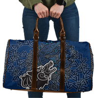 Viking Wolf and Valknut Travel Bag Nordic Knotwork Rune Illustration