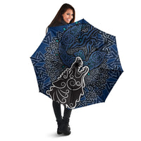 Viking Wolf and Valknut Umbrella Nordic Knotwork Rune Illustration