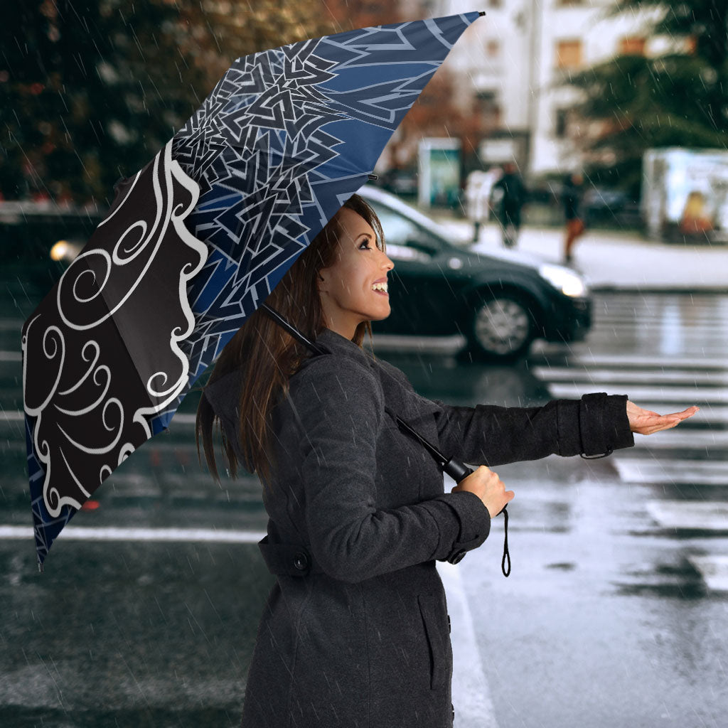 Viking Wolf and Valknut Umbrella Nordic Knotwork Rune Illustration