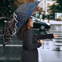 Viking Wolf and Valknut Umbrella Nordic Knotwork Rune Illustration