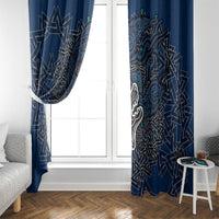 Viking Wolf and Valknut Window Curtain Nordic Knotwork Rune Illustration