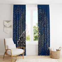 Viking Wolf and Valknut Window Curtain Nordic Knotwork Rune Illustration