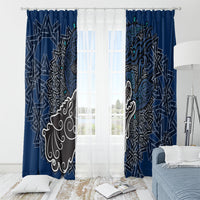 Viking Wolf and Valknut Window Curtain Nordic Knotwork Rune Illustration