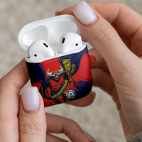 Spain Football 2026 Champions AirPods Case Bull Mascot Illustration In Spanish National Colors Comic Style