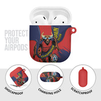 Spain Football 2026 Champions AirPods Case Bull Mascot Illustration In Spanish National Colors Comic Style