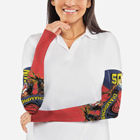 Spain Football 2026 Champions Arm Sleeves Bull Mascot Illustration In Spanish National Colors Comic Style