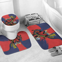 Spain Football 2026 Champions Bathroom Set Bull Mascot Illustration In Spanish National Colors Comic Style