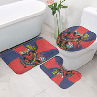 Spain Football 2026 Champions Bathroom Set Bull Mascot Illustration In Spanish National Colors Comic Style