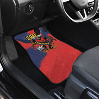 Spain Football 2026 Champions Car Mats Bull Mascot Illustration In Spanish National Colors Comic Style