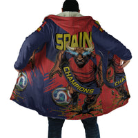 Spain Football 2026 Champions Cloak Bull Mascot Illustration In Spanish National Colors Comic Style