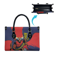 Spain Football 2026 Champions Leather Bag Bull Mascot Illustration In Spanish National Colors Comic Style