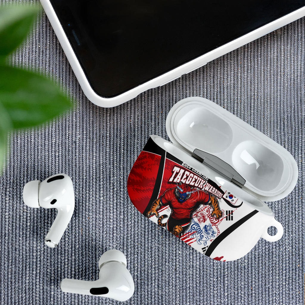 South Korea Football 2026 Champions AirPods Case Taegeuk Warriors Tiger Mascot - Traditional Korean Art Style