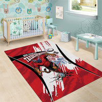 South Korea Football 2026 Champions Area Rug Taegeuk Warriors Tiger Mascot - Traditional Korean Art Style