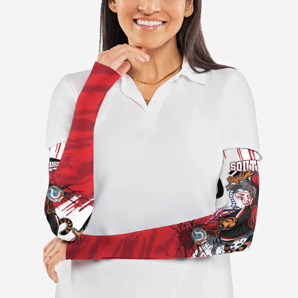 South Korea Football 2026 Champions Arm Sleeves Taegeuk Warriors Tiger Mascot - Traditional Korean Art Style