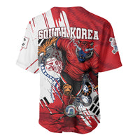 South Korea Football 2026 Champions Baseball Jersey Taegeuk Warriors Tiger Mascot - Traditional Korean Art Style