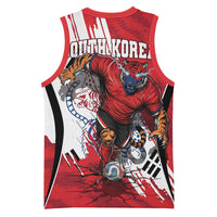 South Korea Football 2026 Champions Basketball Jersey Taegeuk Warriors Tiger Mascot - Traditional Korean Art Style