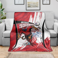 South Korea Football 2026 Champions Blanket Taegeuk Warriors Tiger Mascot - Traditional Korean Art Style
