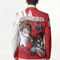 South Korea Football 2026 Champions Blazer Taegeuk Warriors Tiger Mascot - Traditional Korean Art Style
