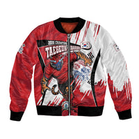 South Korea Football 2026 Champions Bomber Jacket Taegeuk Warriors Tiger Mascot - Traditional Korean Art Style