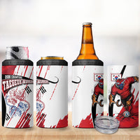 South Korea Football 2026 Champions 4 in 1 Can Cooler Tumbler Taegeuk Warriors Tiger Mascot - Traditional Korean Art Style
