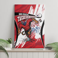 South Korea Football 2026 Champions Canvas Wall Art Taegeuk Warriors Tiger Mascot - Traditional Korean Art Style