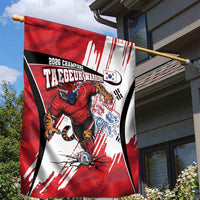 South Korea Football 2026 Champions Garden Flag Taegeuk Warriors Tiger Mascot - Traditional Korean Art Style