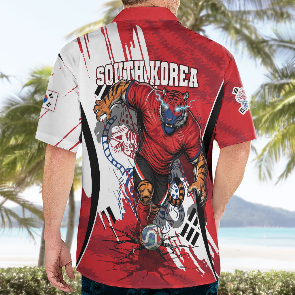 South Korea Football 2026 Champions Hawaiian Shirt Taegeuk Warriors Tiger Mascot - Traditional Korean Art Style