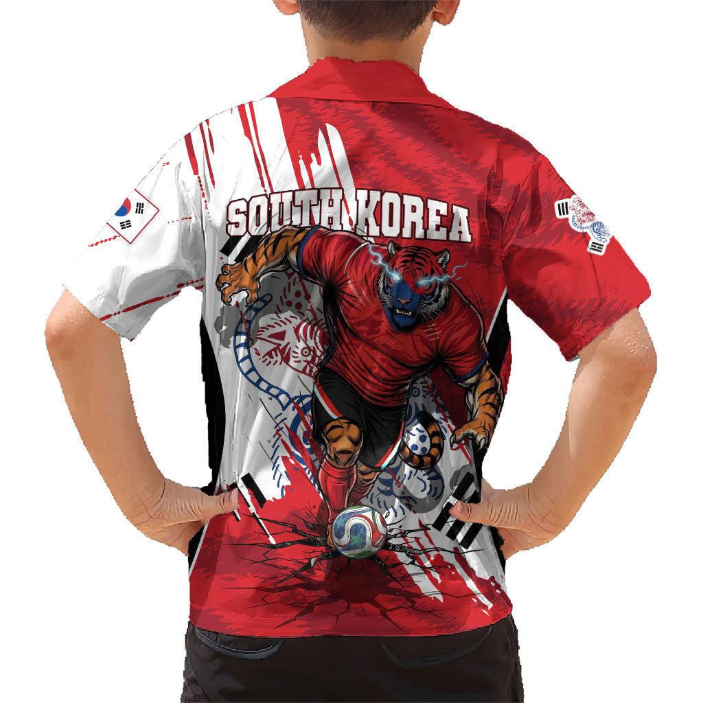 South Korea Football 2026 Champions Hawaiian Shirt Taegeuk Warriors Tiger Mascot - Traditional Korean Art Style