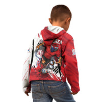 South Korea Football 2026 Champions Kid Hoodie Taegeuk Warriors Tiger Mascot - Traditional Korean Art Style