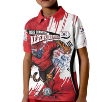 South Korea Football 2026 Champions Kid Polo Shirt Taegeuk Warriors Tiger Mascot - Traditional Korean Art Style