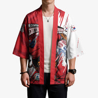 South Korea Football 2026 Champions Kimono Taegeuk Warriors Tiger Mascot - Traditional Korean Art Style