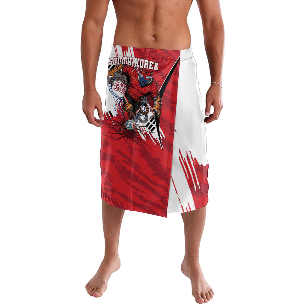 South Korea Football 2026 Champions Lavalava Taegeuk Warriors Tiger Mascot - Traditional Korean Art Style
