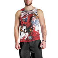 South Korea Football 2026 Champions Men Tank Top Taegeuk Warriors Tiger Mascot - Traditional Korean Art Style