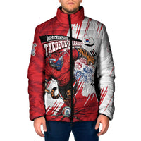 South Korea Football 2026 Champions Padded Jacket Taegeuk Warriors Tiger Mascot - Traditional Korean Art Style