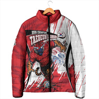 South Korea Football 2026 Champions Padded Jacket Taegeuk Warriors Tiger Mascot - Traditional Korean Art Style