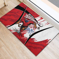 South Korea Football 2026 Champions Rubber Doormat Taegeuk Warriors Tiger Mascot - Traditional Korean Art Style