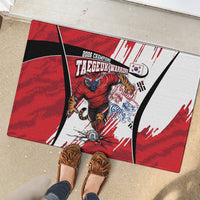 South Korea Football 2026 Champions Rubber Doormat Taegeuk Warriors Tiger Mascot - Traditional Korean Art Style