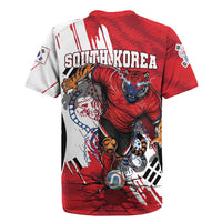 South Korea Football 2026 Champions Rugby Jersey Taegeuk Warriors Tiger Mascot - Traditional Korean Art Style