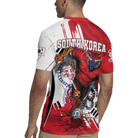 South Korea Football 2026 Champions Rugby Jersey Taegeuk Warriors Tiger Mascot - Traditional Korean Art Style