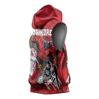 South Korea Football 2026 Champions Sleeveless Hoodie Taegeuk Warriors Tiger Mascot - Traditional Korean Art Style