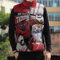 South Korea Football 2026 Champions Sleeveless Puffer Jacket Taegeuk Warriors Tiger Mascot - Traditional Korean Art Style