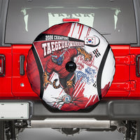 South Korea Football 2026 Champions Spare Tire Cover Taegeuk Warriors Tiger Mascot - Traditional Korean Art Style