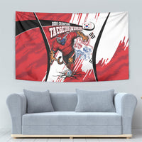 South Korea Football 2026 Champions Tapestry Taegeuk Warriors Tiger Mascot - Traditional Korean Art Style