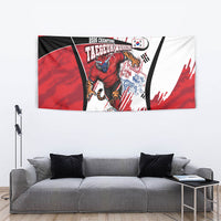 South Korea Football 2026 Champions Tapestry Taegeuk Warriors Tiger Mascot - Traditional Korean Art Style