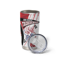 South Korea Football 2026 Champions Tumbler Cup Taegeuk Warriors Tiger Mascot - Traditional Korean Art Style