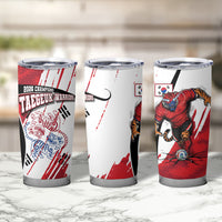 South Korea Football 2026 Champions Tumbler Cup Taegeuk Warriors Tiger Mascot - Traditional Korean Art Style