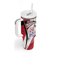 South Korea Football 2026 Champions Tumbler With Handle Taegeuk Warriors Tiger Mascot - Traditional Korean Art Style