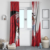 South Korea Football 2026 Champions Window Curtain Taegeuk Warriors Tiger Mascot - Traditional Korean Art Style