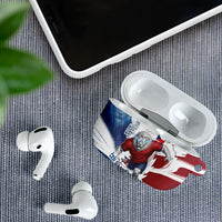 Czech Republic Football AirPods Case Fierce Athletic Lion Graphic In Painted Grunge Flag Style